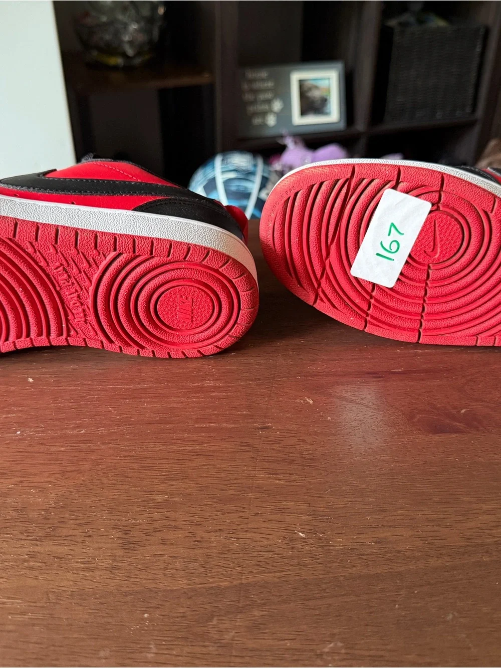 Nike Kids Red and Black Lace-Up Sneakers